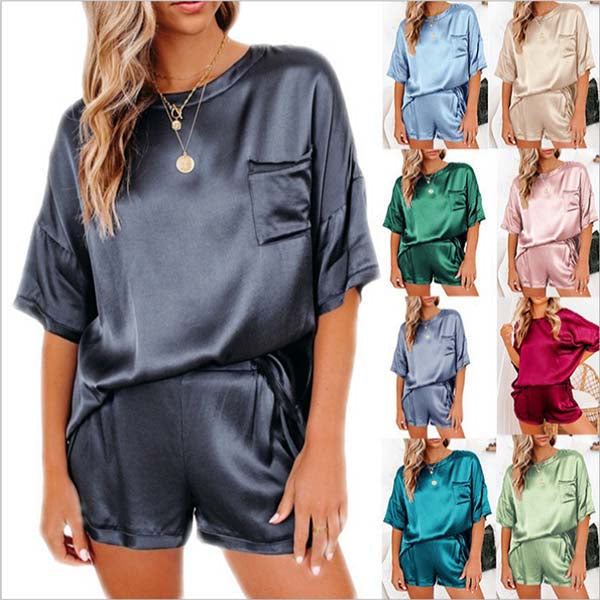 Zestaw piżam z imitacji Tencel-1