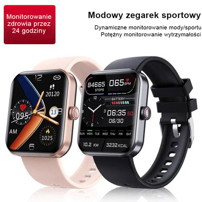 Całodzienne monitorowanie tętna i ciśnienia krwi - Modny smartwatch Bluetooth