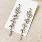 Elegant Sparkling Leaf Shape Long Earrings