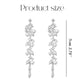 Elegant Sparkling Leaf Shape Long Earrings
