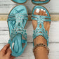 🌸【35-43】 Eleganckie płaskie sandały z kwiatowym wzorem