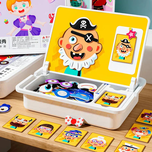 Magnetyczne puzzle do ubierania dla dzieci🃏