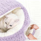🎁Nakrycie głowy z uszami królika🐱Przytulne legowisko dla kota z kapturem