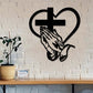 Elegancka dekoracja ścienna Christian Heart & Cross