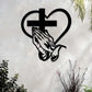 Elegancka dekoracja ścienna Christian Heart & Cross