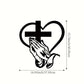 Elegancka dekoracja ścienna Christian Heart & Cross
