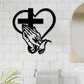 Elegancka dekoracja ścienna Christian Heart & Cross