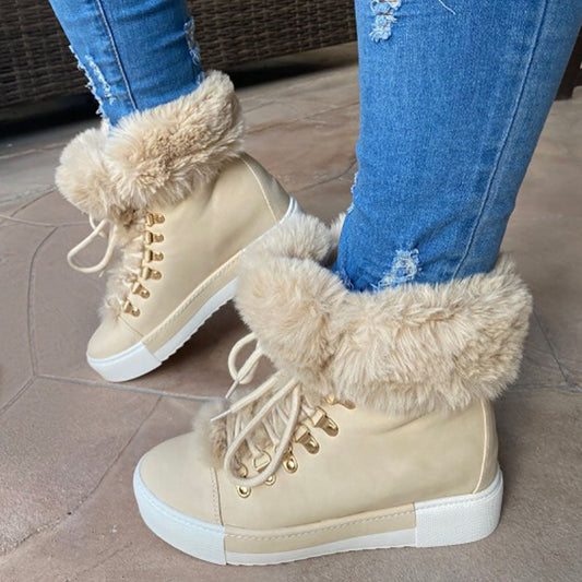 🔥Zimowe sneakersy damskie z podszewką ze sztucznego futra