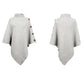 Women Knitted Sweater Cape Shawl-10