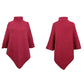 Women Knitted Sweater Cape Shawl-12
