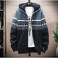 Men\'s Knitted Hooded Cardigan Jacket