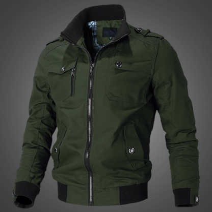 Men\'s Fashion Casual Military Windbreaker Jacket Cotton Coat