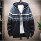 Men's Knitted Hooded Cardigan Jacket