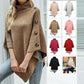 Women Knitted Sweater Cape Shawl-2
