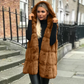 Hooded Jacket Faux Fur Ladies Vest Cardigan