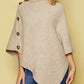 Women Knitted Sweater Cape Shawl-4