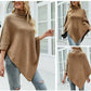 Women Knitted Sweater Cape Shawl-5