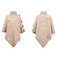 Women Knitted Sweater Cape Shawl-8