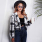 Fall Plaid Woolen Cropped Shirt Jacket